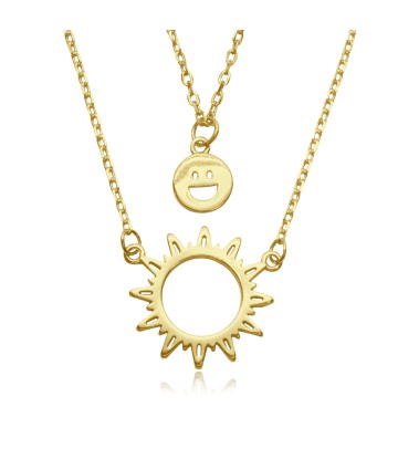 Sun Silver Necklace SPE-5597-GP